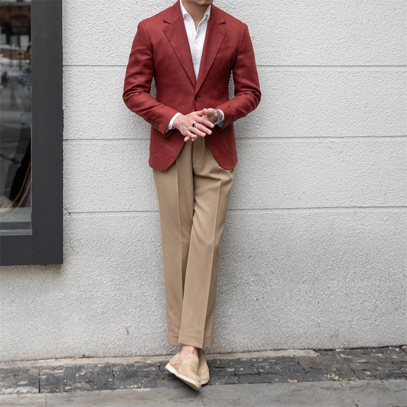 Frederick – Men's Suit in Pure Linen with Exceptional Craftsmanship