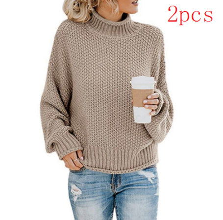 Denise – Women's Sweater with Thick Wool Turtleneck