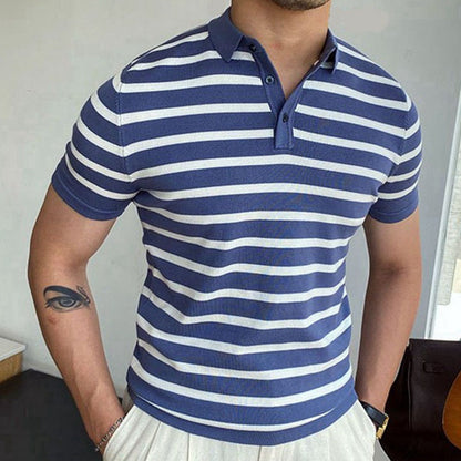 Christopher – Striped Business Polo Shirt for Men