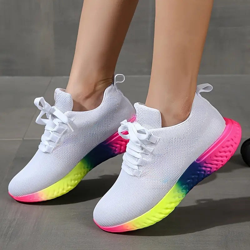 Rachael – Stylish Women's Sneakers with Rainbow Sole