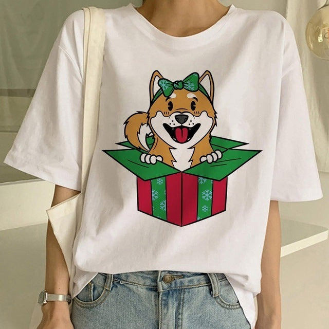 Danielle – Trendy Shiba Inu Crew Neck T-Shirt