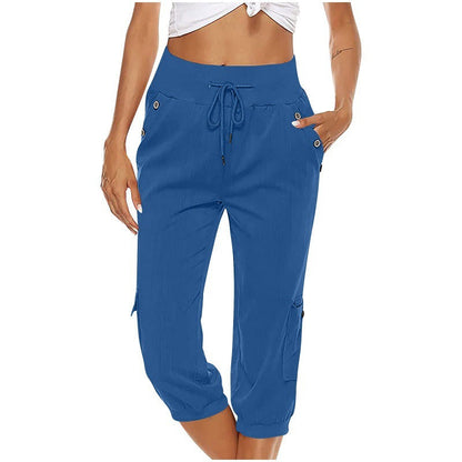 Brenda – Stylish Women's Cargo Pants in Cotton and Linen