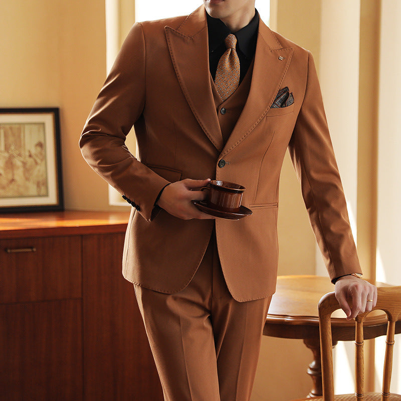 Garry – Premium Men's Suit in Caramel