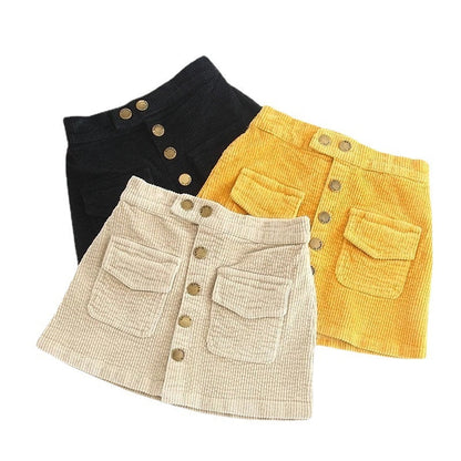 Sophie – Girls' Corduroy Skirt in Western Style