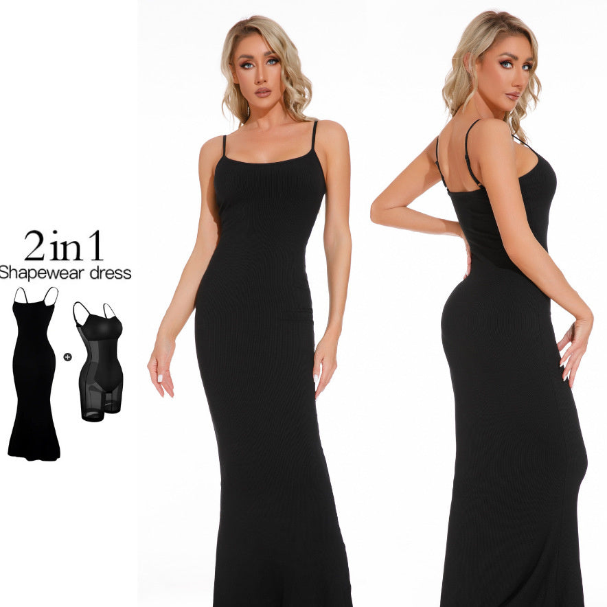 Mary – Figure-Shaping Dress Jumpsuit with Tummy Tuck and Corset