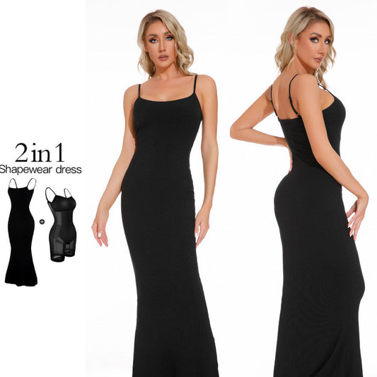 Mary – Figure-Shaping Dress Jumpsuit with Tummy Tuck and Corset