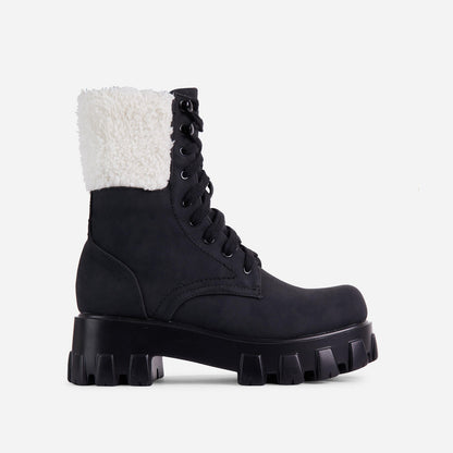 Tamara – Lace-Up Vegan Leather Boots