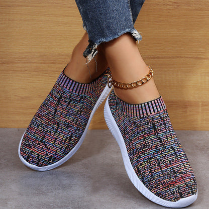 Malcolm – Striped Knit Sock Sneakers for Men