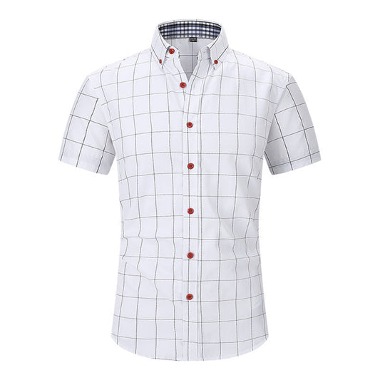 Steve – Plaid Short-Sleeve Shirt with Anti-Wrinkle Features