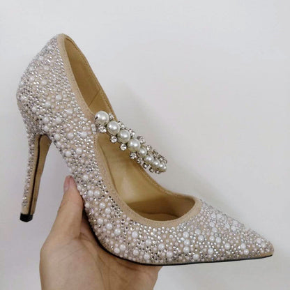 Tracy – Elegant Shoes with Rhinestones and Pearls