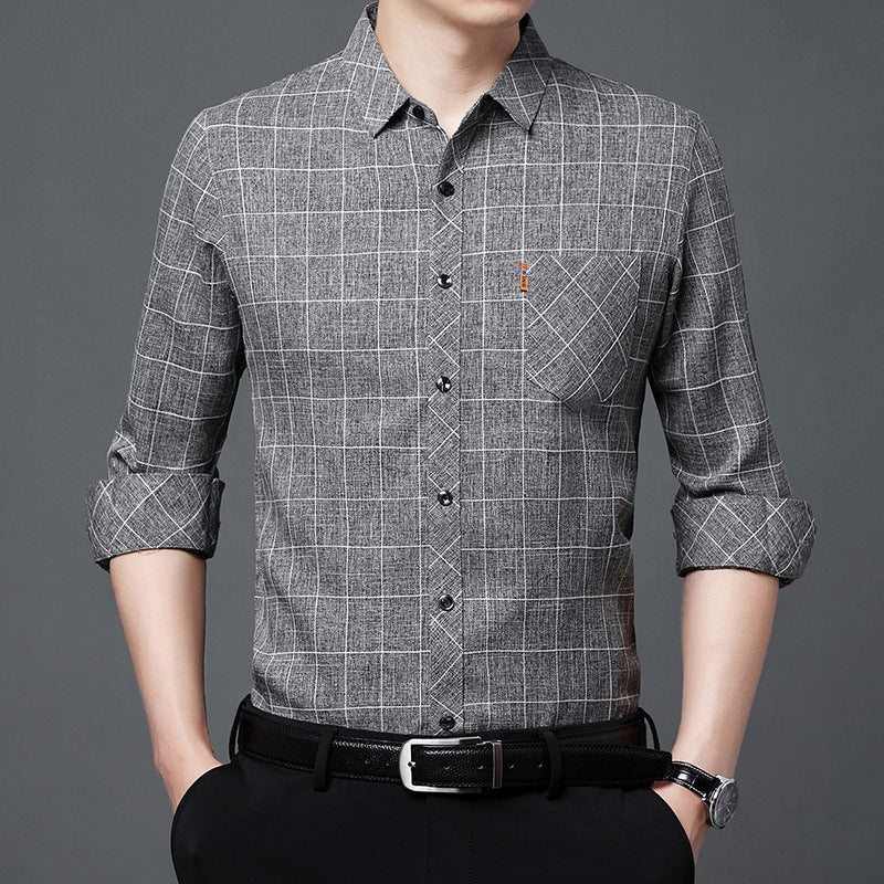 Spencer – Long-Sleeve Plaid Shirt for Men