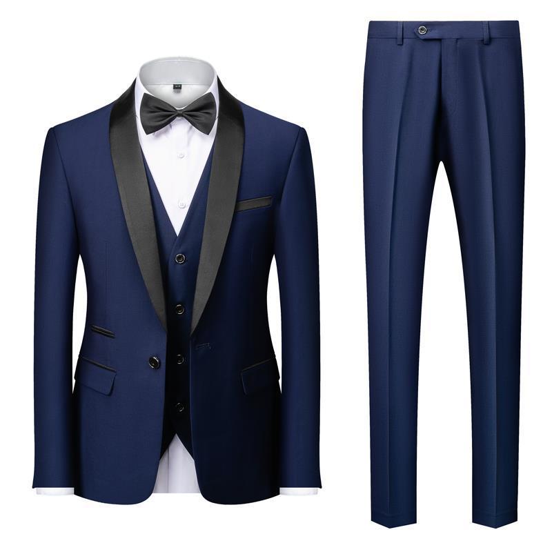 Rhys – Three-Piece Men's Suit with Unique Collar