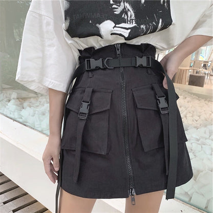 Pamela – Harajuku Style Skirt with Zipper and Pocket