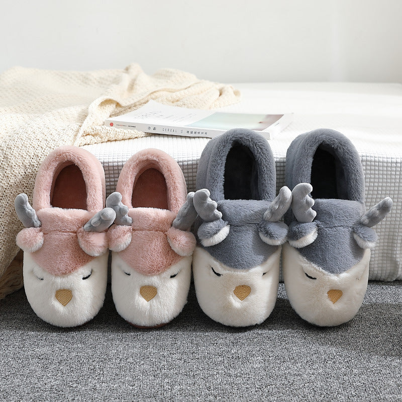 Harriet – Winter Moose Plush Slippers