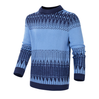 Allan – Unisex Sweater with Fair Isle Pattern and Long Sleeves