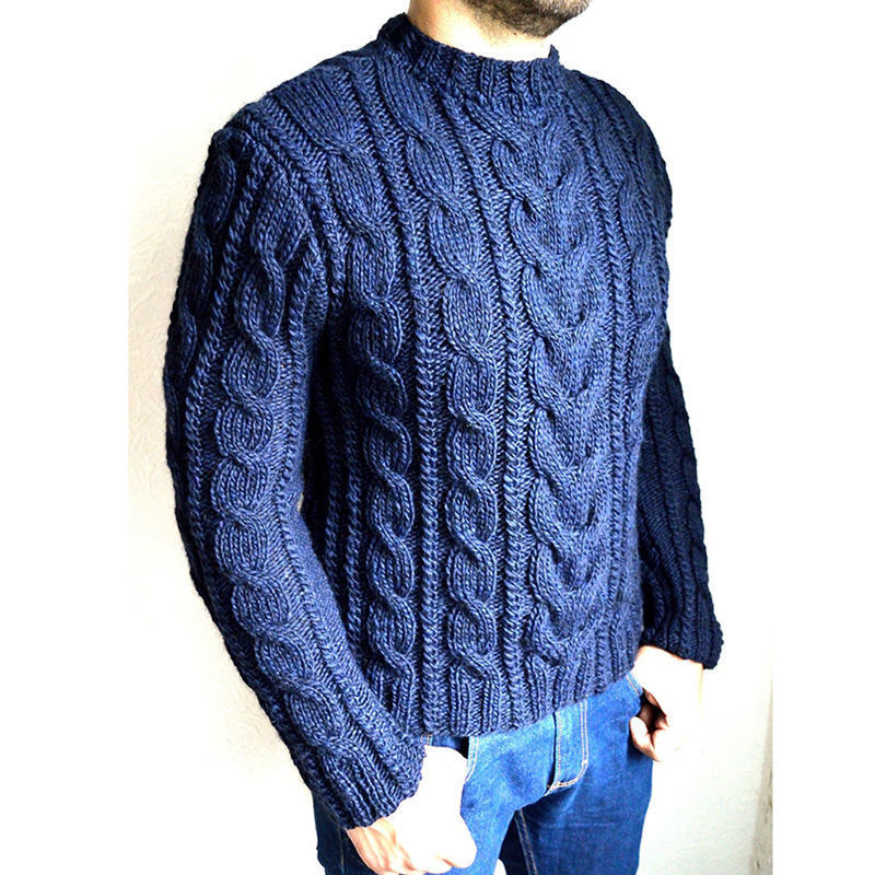 Gavin – Long Men's Sweater with Padding