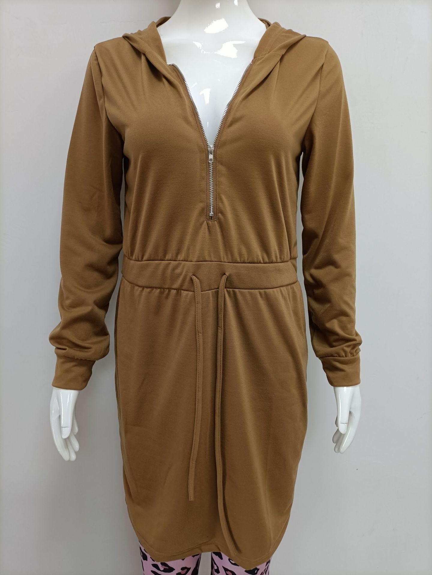 Robyn – Hooded Tunic Dress with Zipper