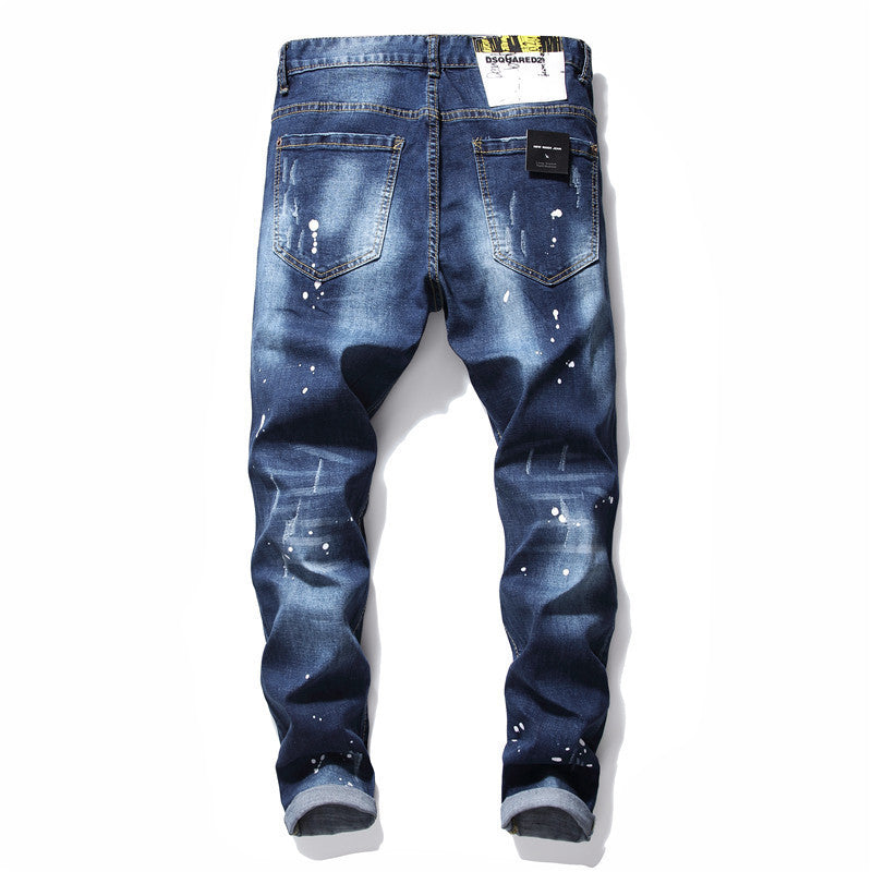 Eric – Slim Fit Jeans with Zipper and Holes