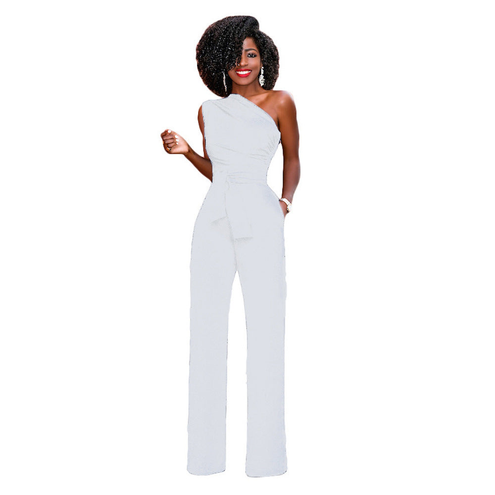 Amelia – Elegant Women's Jumpsuit with Asymmetrical Collar