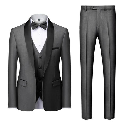 Rhys – Three-Piece Men's Suit with Unique Collar