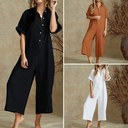 Lauren – Casual Short Sleeve Jumpsuit