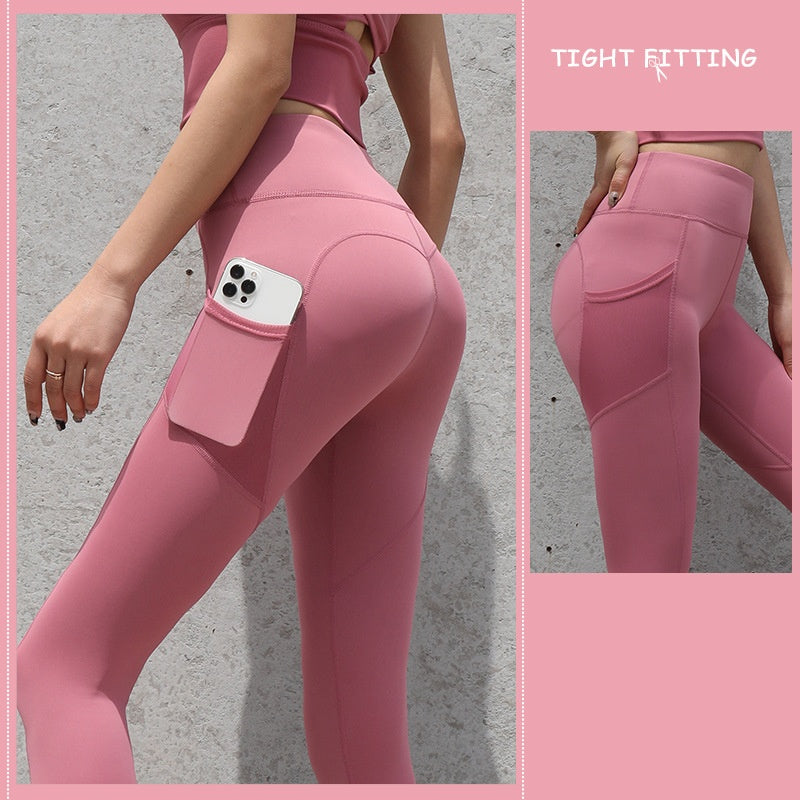 Heather – Seamless Women's Sport Leggings with Pockets and High Waist