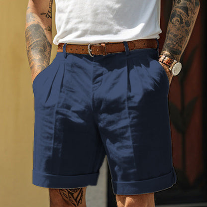 Jude – Men's Pleated Straight-Leg Shorts