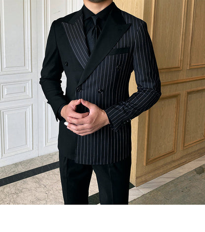 Henry – Striped Double-Breasted Suit