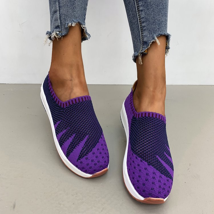 Barbara – Breathable Flyknit Wedge Sneakers