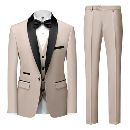 Rhys – Three-Piece Men's Suit with Unique Collar