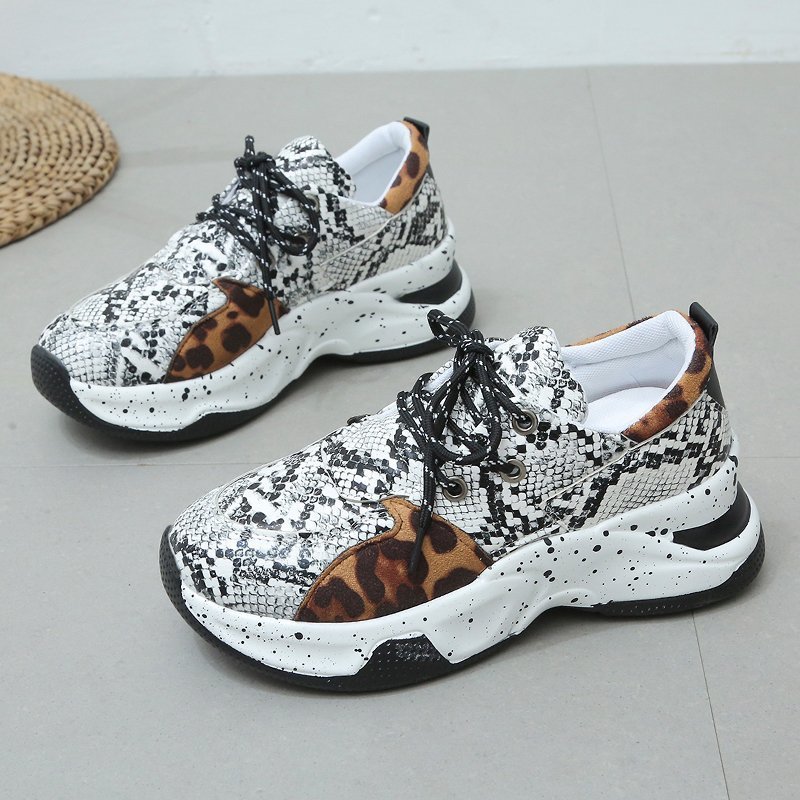 Kelly – Women's Leopard Print Sneakers with Laces