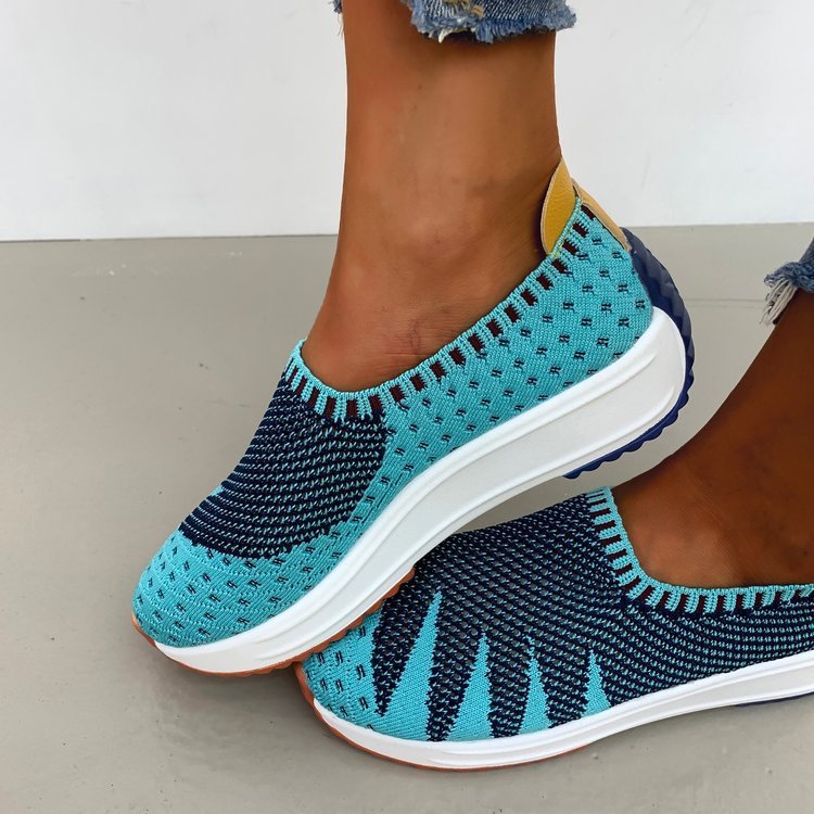 Barbara – Breathable Flyknit Wedge Sneakers