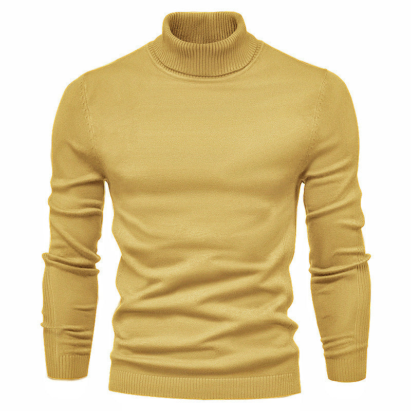 Owen – Slim Fit Sweater with Stand Collar in Solid Design