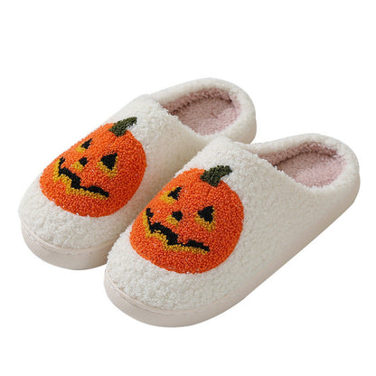 Rachael – Cozy Winter Slippers with Pumpkin Design