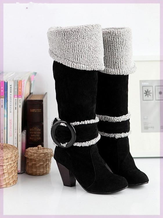 Zoe – High Women's Knee-High Boots with Heel