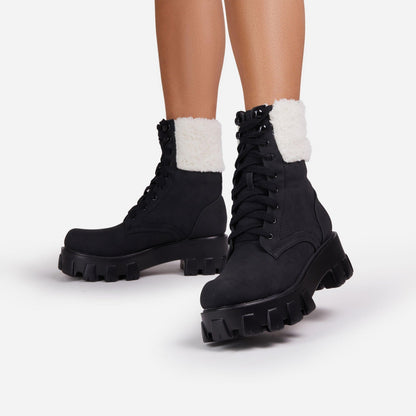 Tamara – Lace-Up Vegan Leather Boots