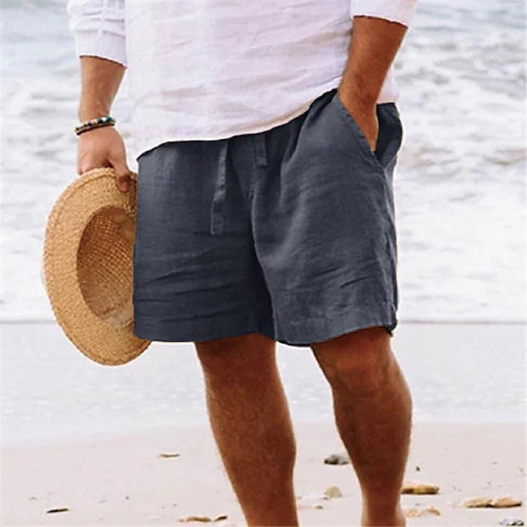 Dan – Men's Breathable Solid Color Shorts