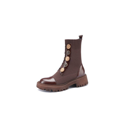 Amy – Thick-Soled Martin Boots for Women in Brown