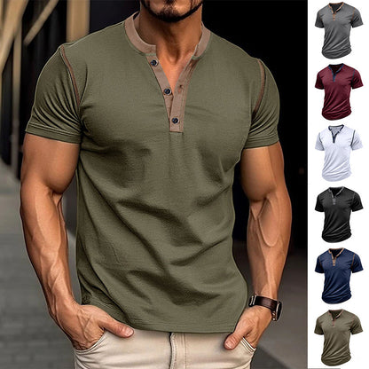 Kieran – Short Sleeve Men's Polo with V-Neck