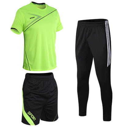 Glen – Sporty Short-Sleeve T-Shirt Three-Piece Set