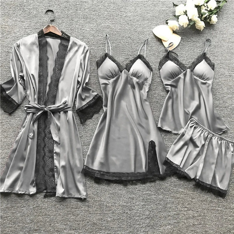 Amelia – Satin Pajama Set