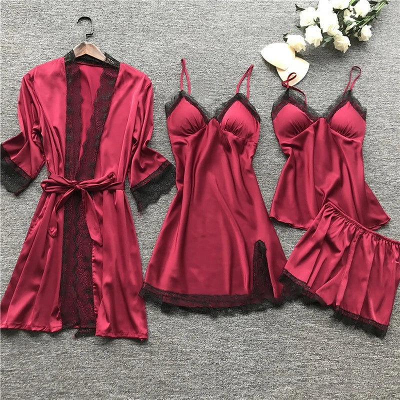 Amelia – Satin Pajama Set