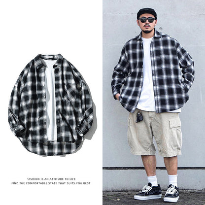 Norman – Casual Long-Sleeve Shirt with Plaid Pattern