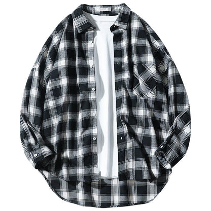 Norman – Casual Long-Sleeve Shirt with Plaid Pattern