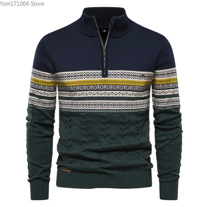 Cameron – Striped Turtleneck Sweater for Men