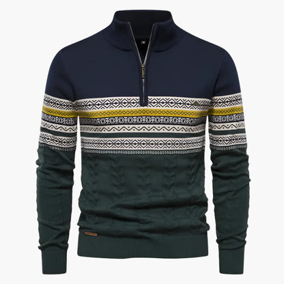 Jacob – Striped High-Neck Sweater for Men