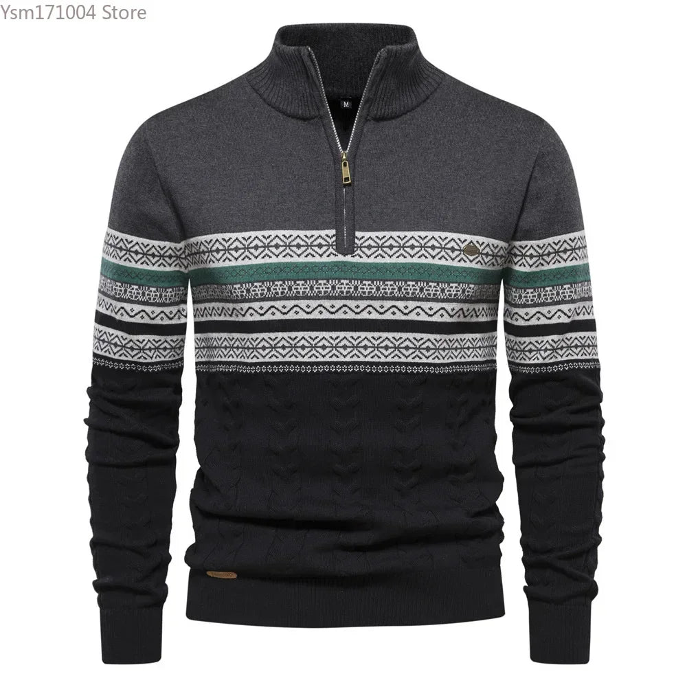 Cameron – Striped Turtleneck Sweater for Men