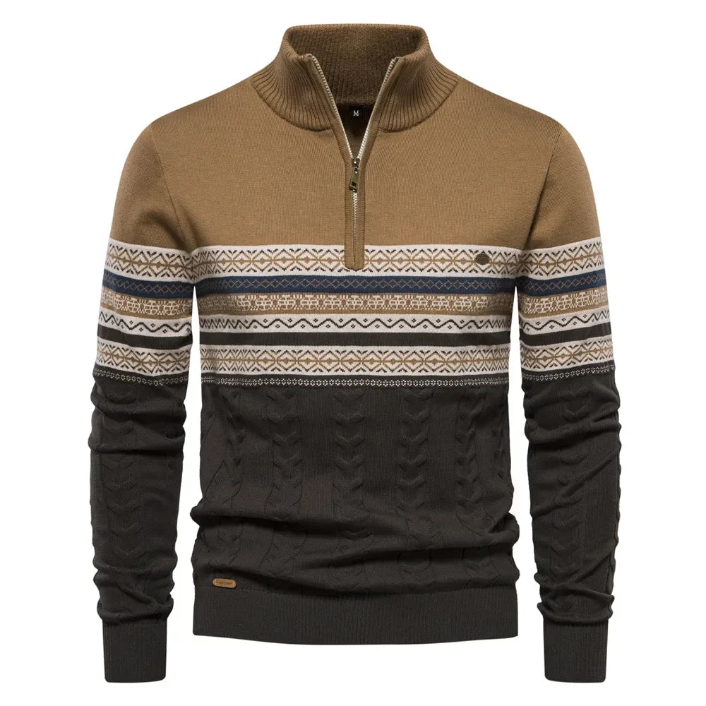 Cameron – Striped Turtleneck Sweater for Men