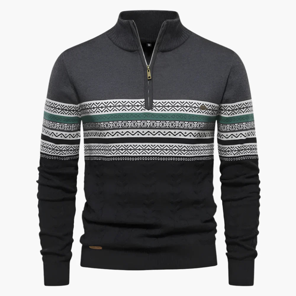 Cameron – Striped Turtleneck Sweater for Men