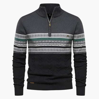 Jacob – Striped High-Neck Sweater for Men